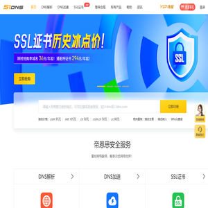 帝恩思-DNS-域名解析-域名注册-SSL证书-DNS综合服务商